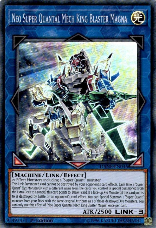 Yugioh Neo Super Quantal Mech King Blaster Magna DANE-EN046 Super Rare 1st Ed LP