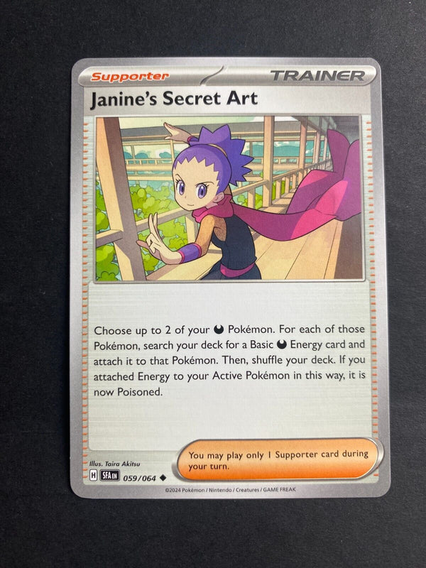 Pokemon Janine's Secret Art 059/064 Shrouded Fable Non Holo NM