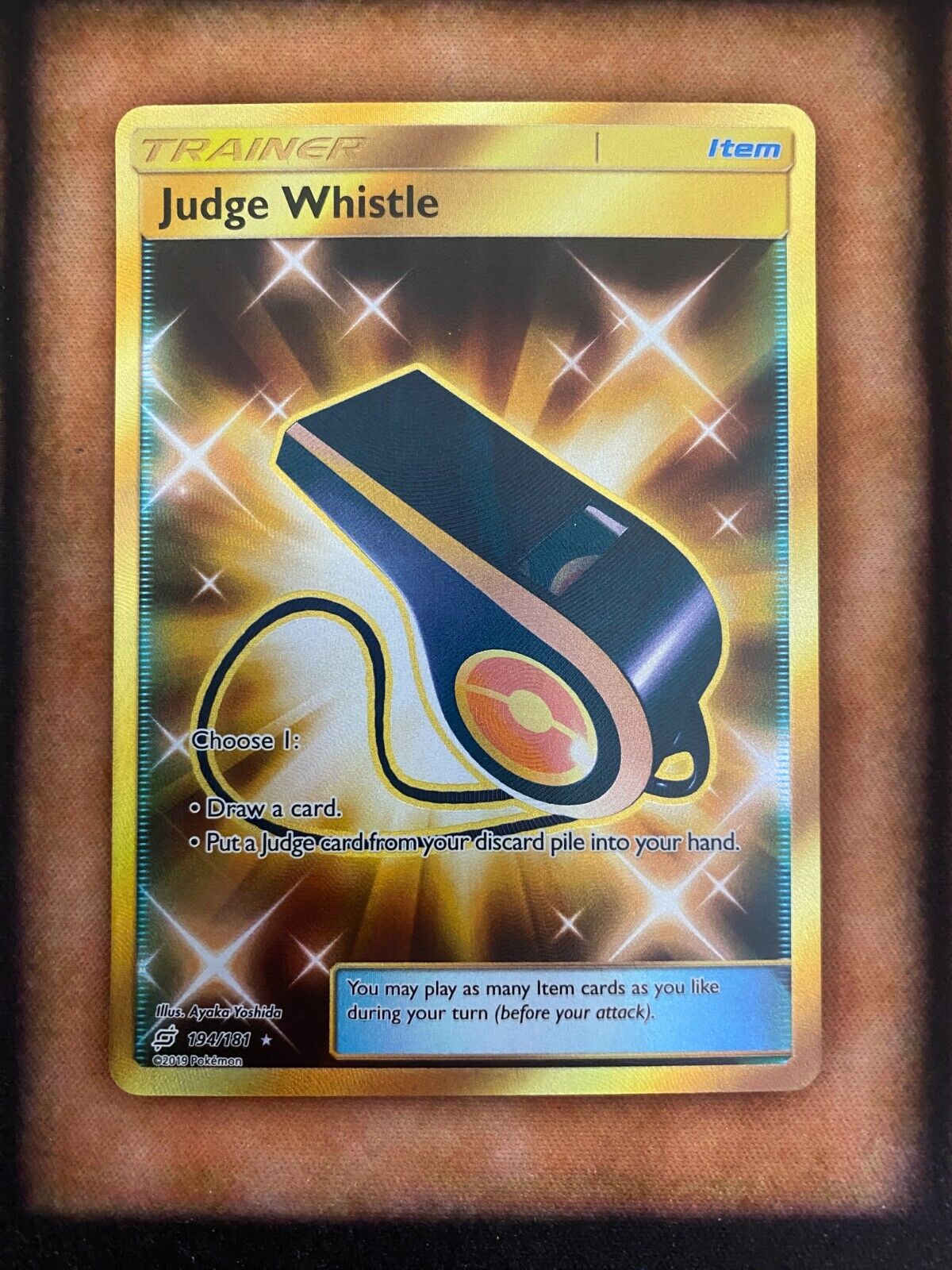 Pokemon Judge Whistle 194/181 Team Up Full Art Holo NM/MINT