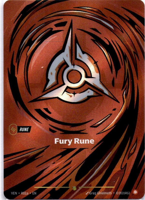 Riftbound Fury Rune R01a Vendetta Alternate Art NM