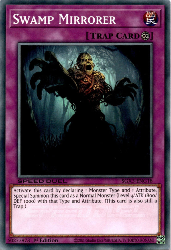 Yugioh Swamp Mirrorer SGX3-ENG18 Speed Duel Common 1st Edition NM