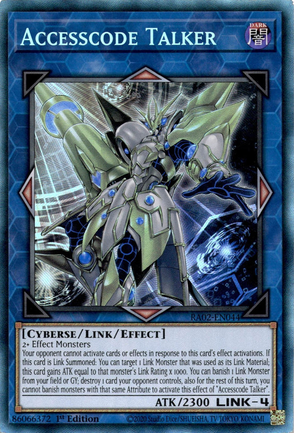Yugioh Accesscode Talker RA02-EN044 Collector’s Rare 1st Edition NM