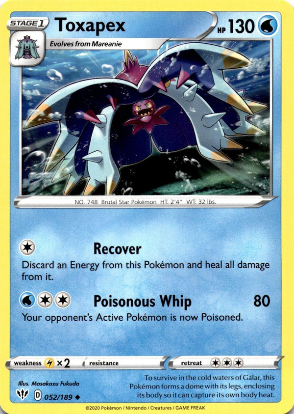 Pokemon Toxapex 052/189 Darkness Ablaze Non Holo NM