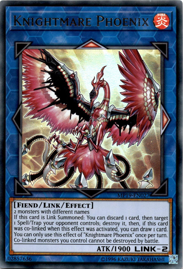 Yugioh Knightmare Phoenix MP19-EN027 Ultra Rare Unlimited Edition NM
