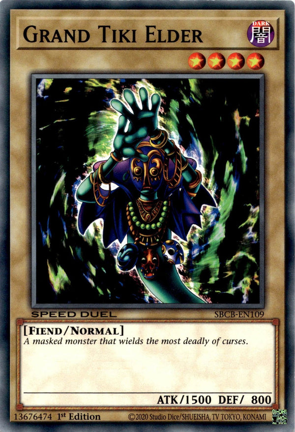 Yugioh Grand Tiki Elder SBCB-EN109 Speed Duel Common 1st Edition VLP/NM