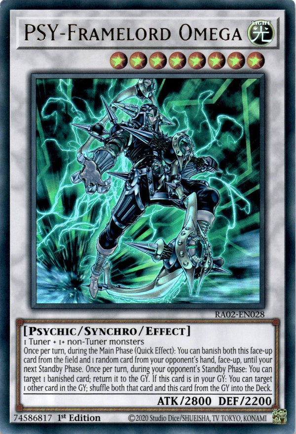 Yugioh PSY-Framelord Omega RA02-EN028 Ultra Rare 1st Edition NM