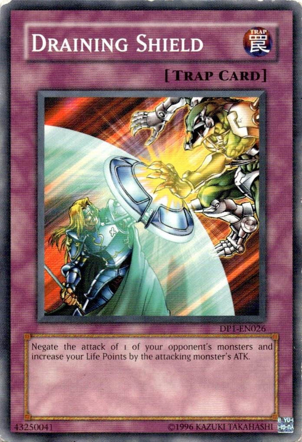 Yugioh Draining Shield DP1-EN026 Common Unlimited Edition HP/MP