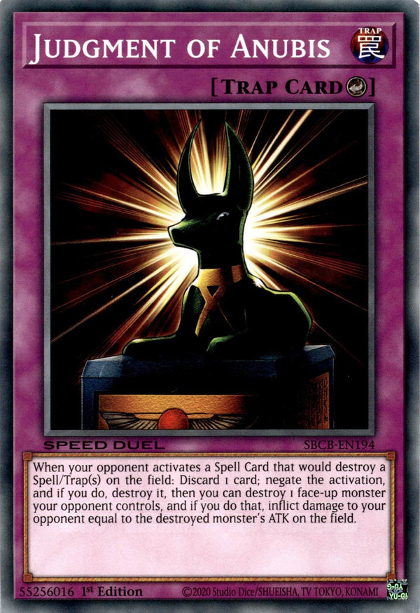 Yugioh Judgment of Anubis SBCB-EN194 Speed Duel Common 1st Edition NM