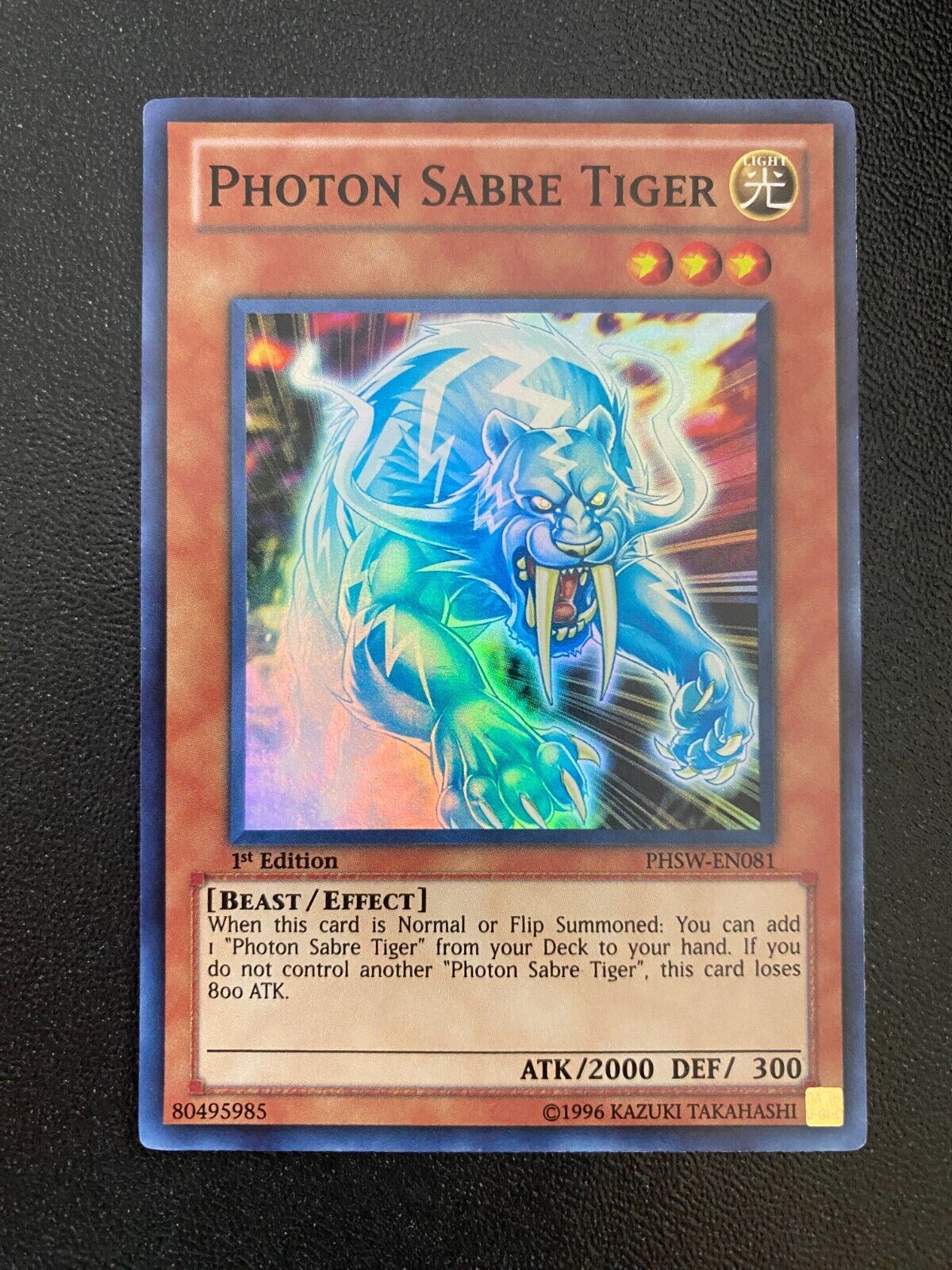 Yugioh Photon Sabre Tiger PHSW-EN081 Super Rare 1st Edition NM