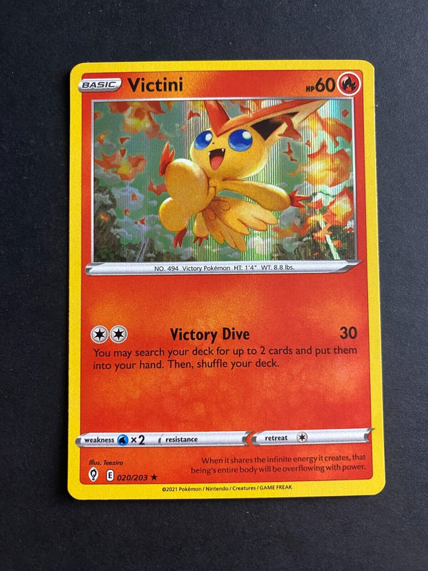Pokemon Victini 020/203 Evolving Skies Holo LP/NM