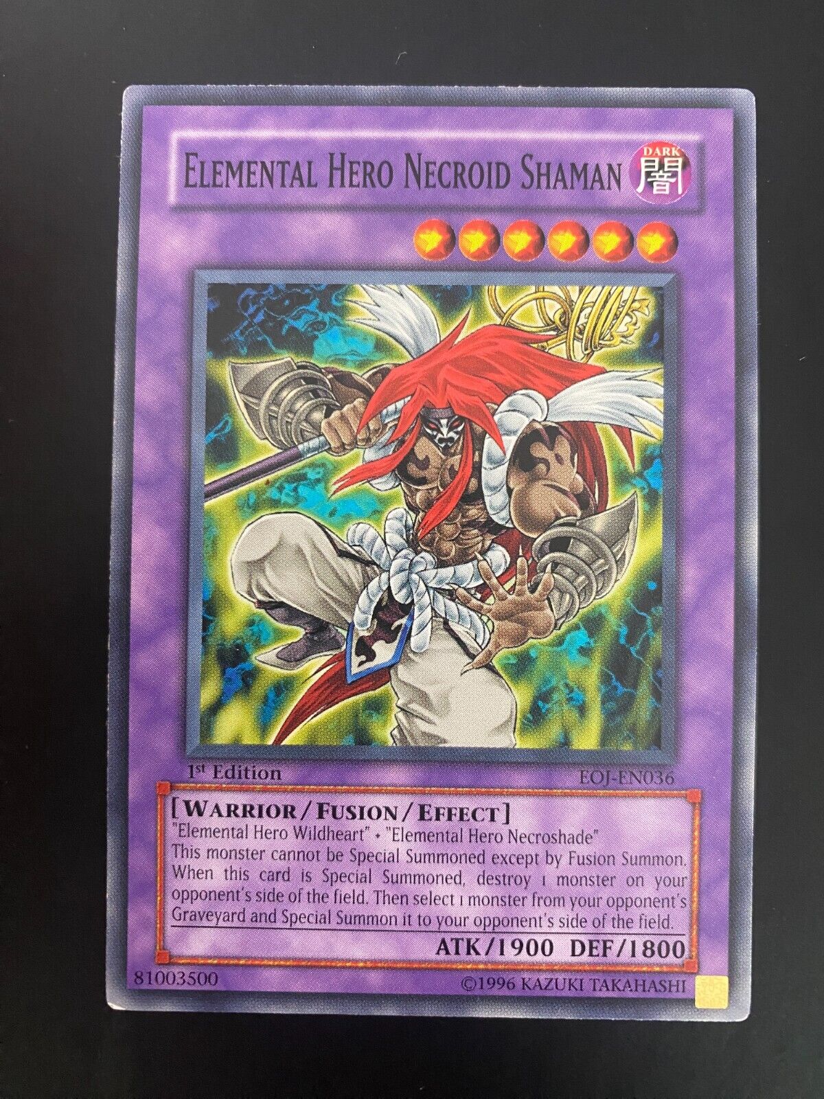 Yugioh Elemental Hero Necroid Shaman EOJ-EN036 Common 1st Edition LP/VLP