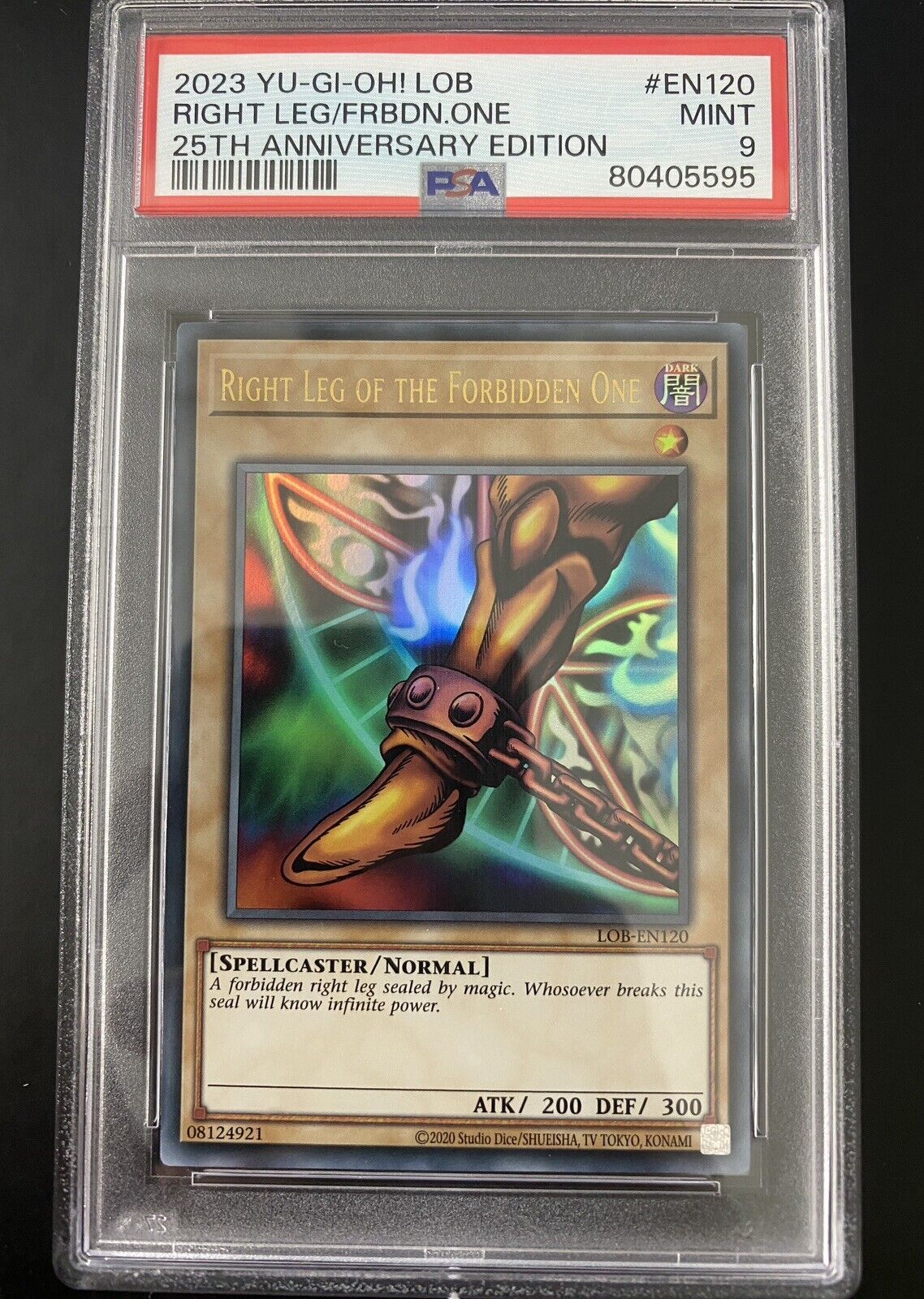 Yugioh Right Leg Of The Forbidden One LOB-EN120 25th Anniversary LOB PSA 9 MINT