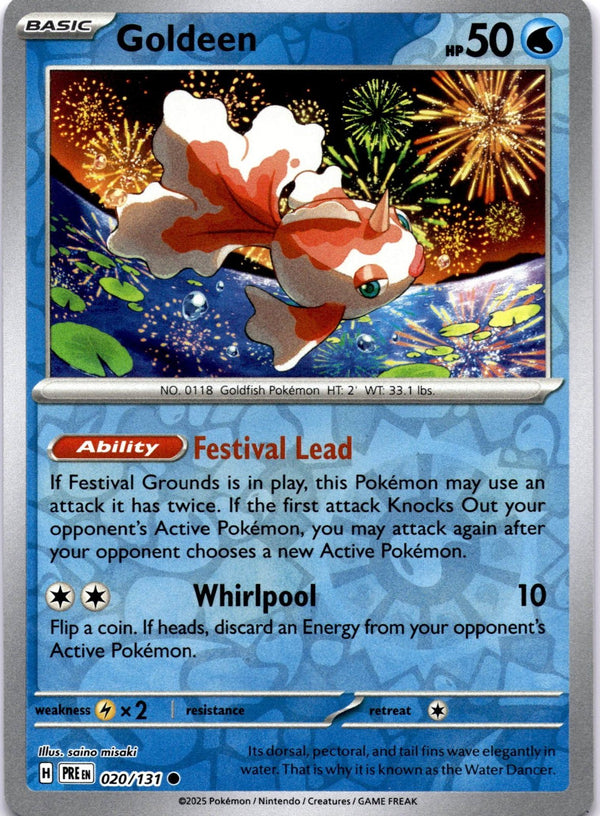 Pokemon Goldeen 020/131 Prismatic Evolutions Reverse Holo NM