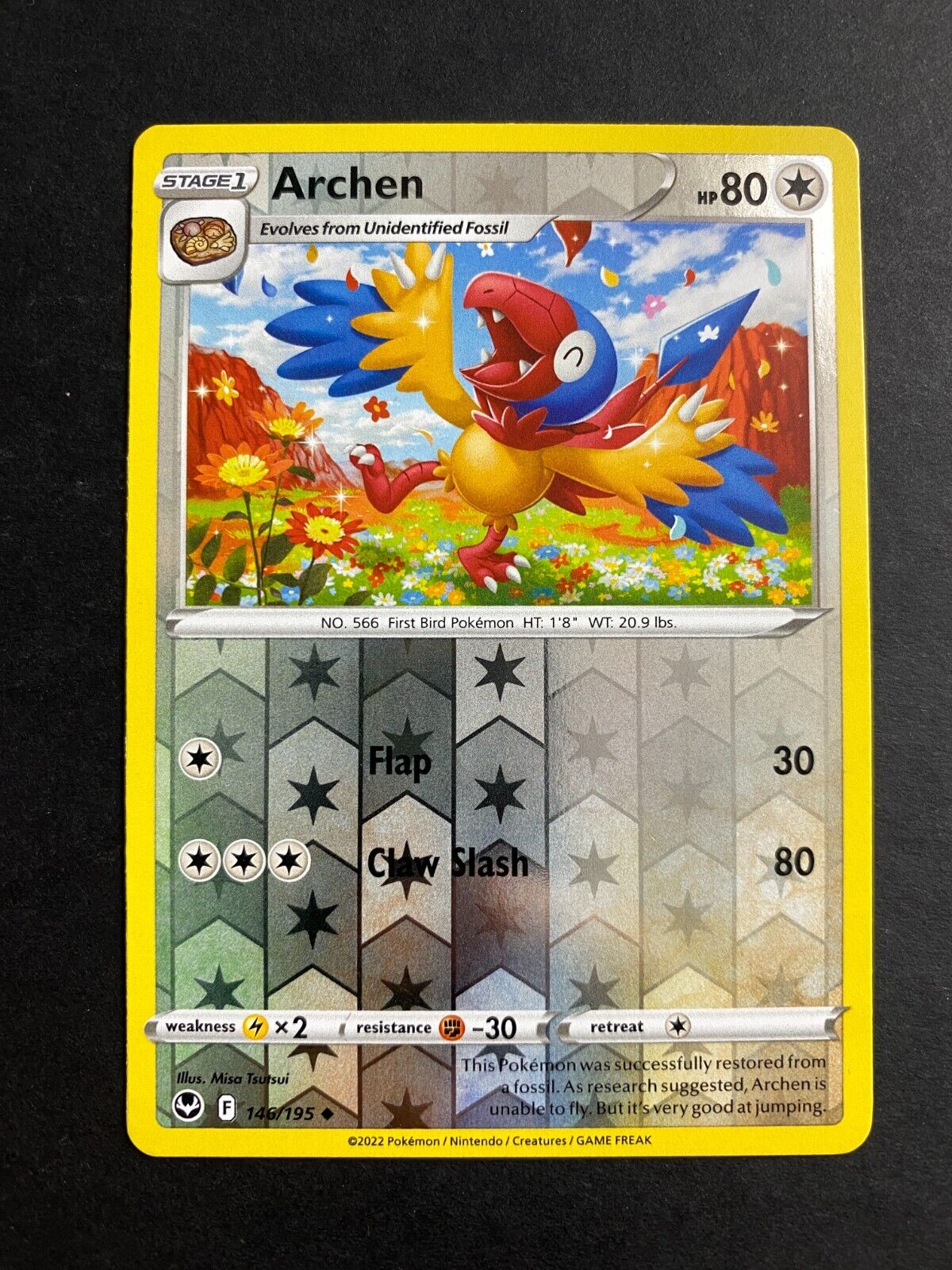 Pokemon Archen 146/195 Silver Tempest Reverse Holo VLP/NM