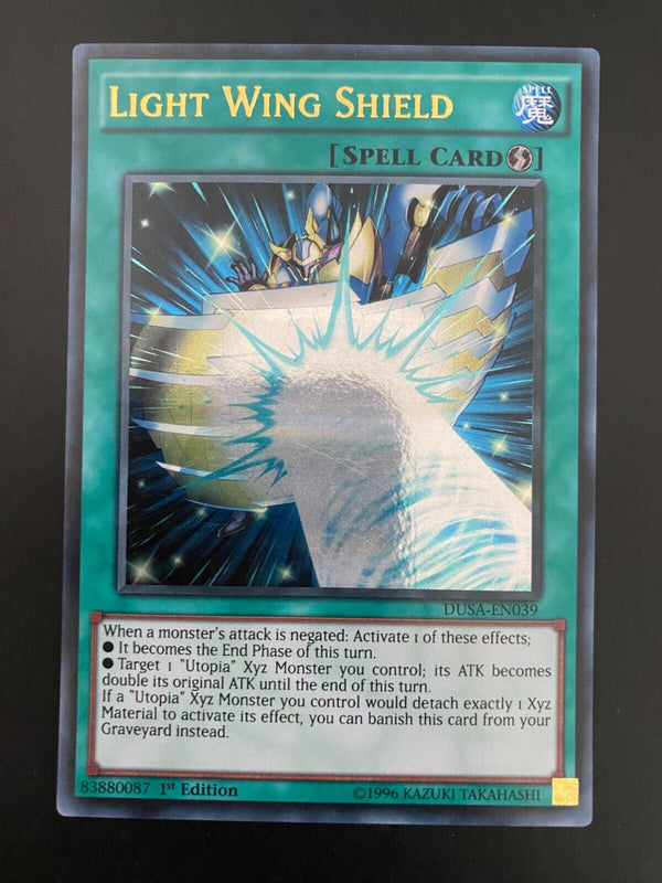 Yugioh Light Wing Shield DUSA-EN039 Ultra Rare 1st Edition VLP