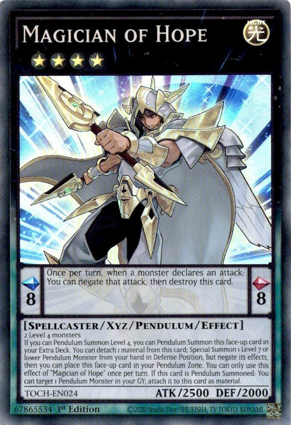 Yugioh Magician of Hope TOCH-EN024 Super Rare 1st Edition VLP/NM
