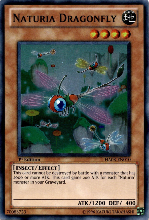 Yugioh Naturia Dragonfly HA03-EN010 Super Rare 1st Edition NM