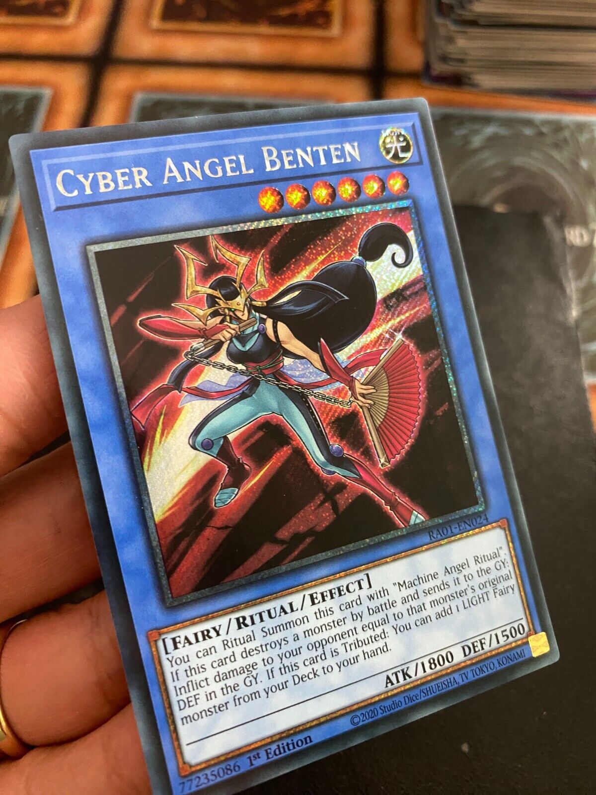 Yugioh Cyber Angel Benten RA01-EN024 Platinum Secret Rare 1st Edition NM