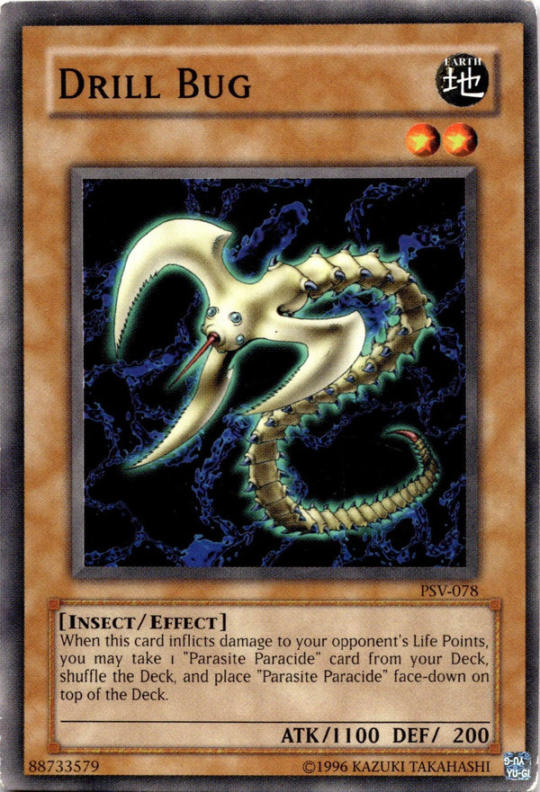 Yugioh Drill Bug PSV-078 Common Unlimited Edition HP