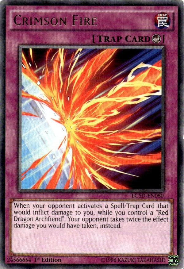 Yugioh Crimson Fire LC5D-EN080 Rare 1st Edition MP