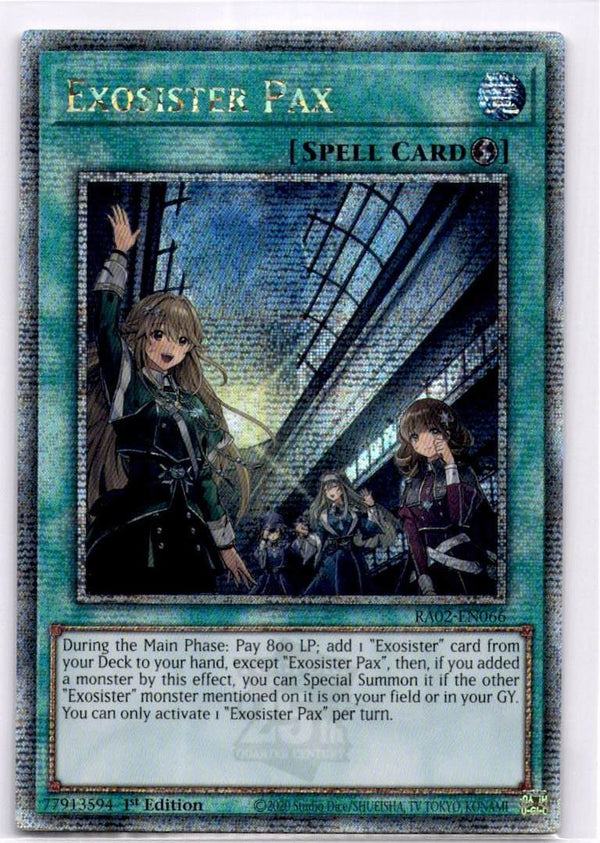 Yugioh Exosister Pax RA02-EN066 Quarter Century Rare 1st Edition NM