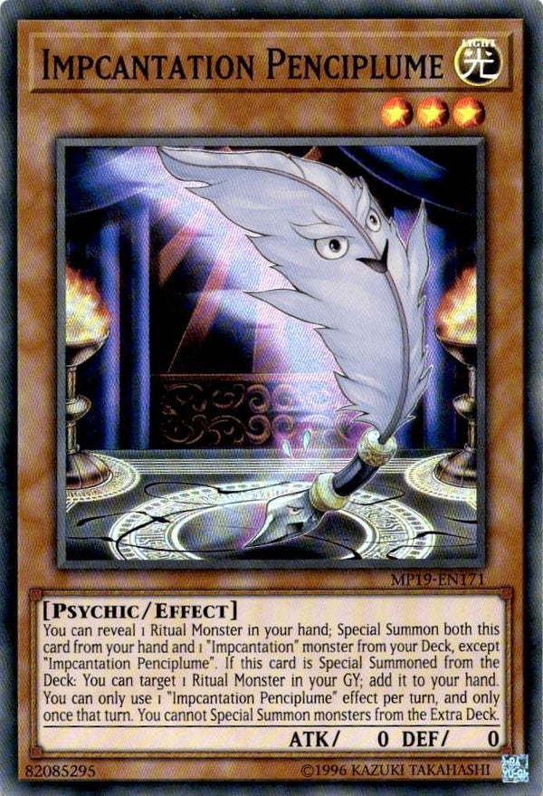 Yugioh Impcantation Penciplume MP19-EN171 Super Rare Unlimited Edition VLP/NM