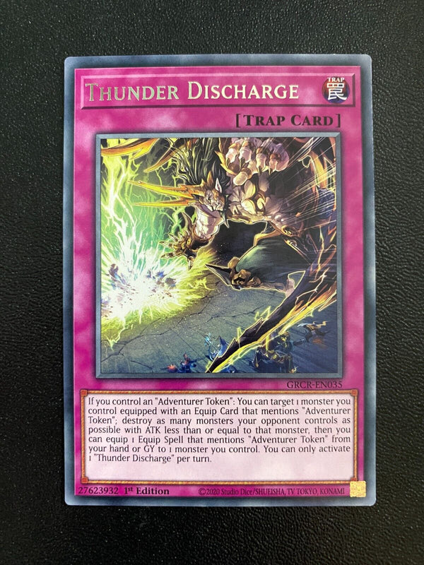 Yugioh Thunder Discharge GRCR-EN035 Rare 1st Edition NM