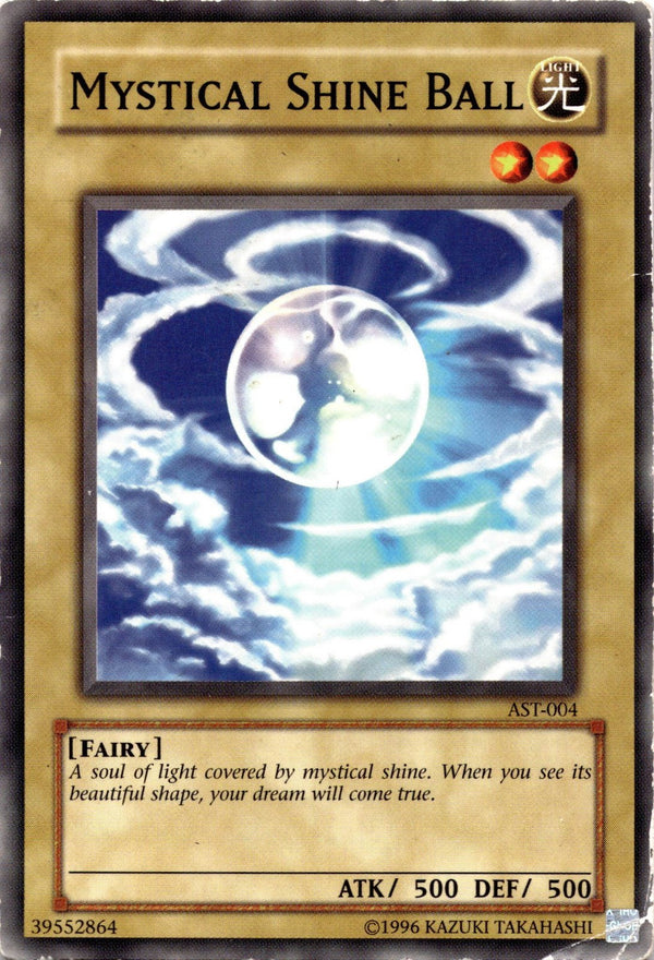 Yugioh Mystical Shine Ball AST-004 Common Unlimited Edition DAMAGED