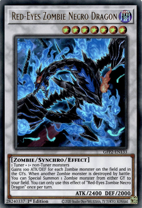 Yugioh Red-Eyes Zombie Necro Dragon GFP2-EN133 Ultra Rare 1st Edition VLP/NM