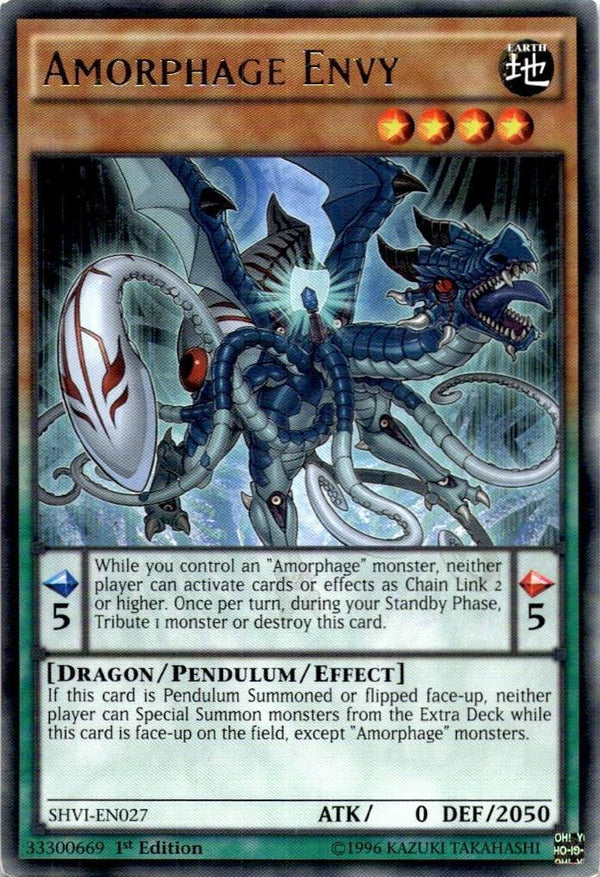 Yugioh Amorphage Envy SHVI-EN027 Rare 1st Edition LP