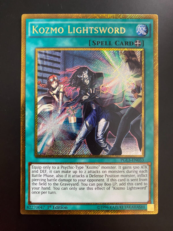 Yugioh Kozmo Lightsword PGL3-EN033 Premium Gold Rare 1st Edition NM/MINT