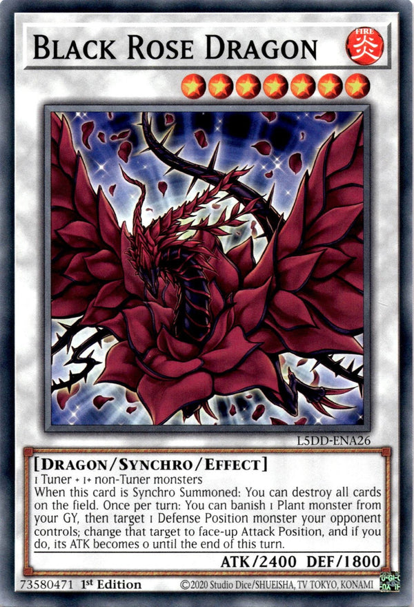 Yugioh Black Rose Dragon L5DD-ENA26 Common 1st Edition NM