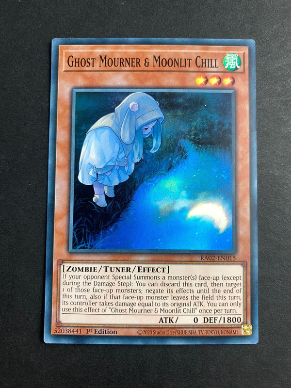 Yugioh Ghost Mourner & Moonlit Chill RA02-EN015 Super Rare 1st Edition NM
