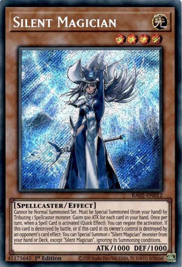 Yugioh Silent Magician RA02-EN012 Secret Rare 1st Edition NM