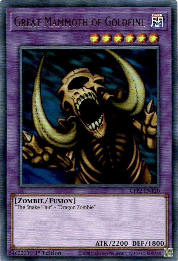 Yugioh Great Mammoth of Goldfine GFP2-EN120 Ultra Rare 1st Edition LP