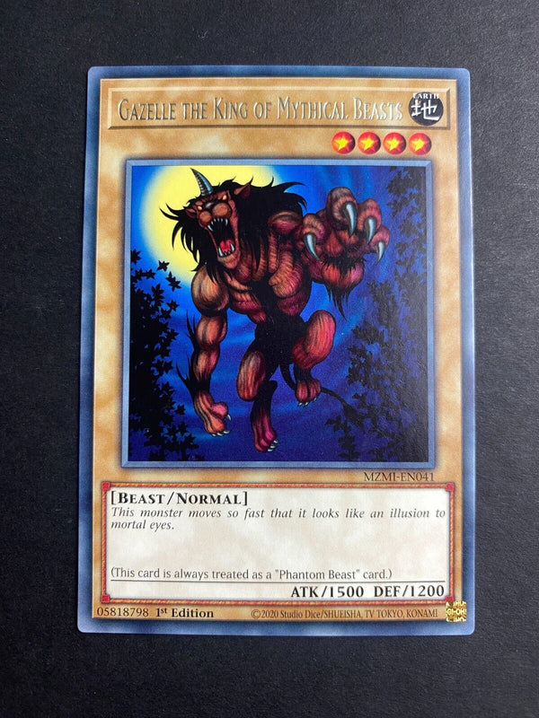 Yugioh Gazelle the King of Mythical Beasts MZMI-EN041 Rare 1st Edition NM