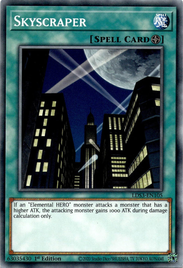 Yugioh Skyscraper LDS3-EN105 Common 1st Edition NM