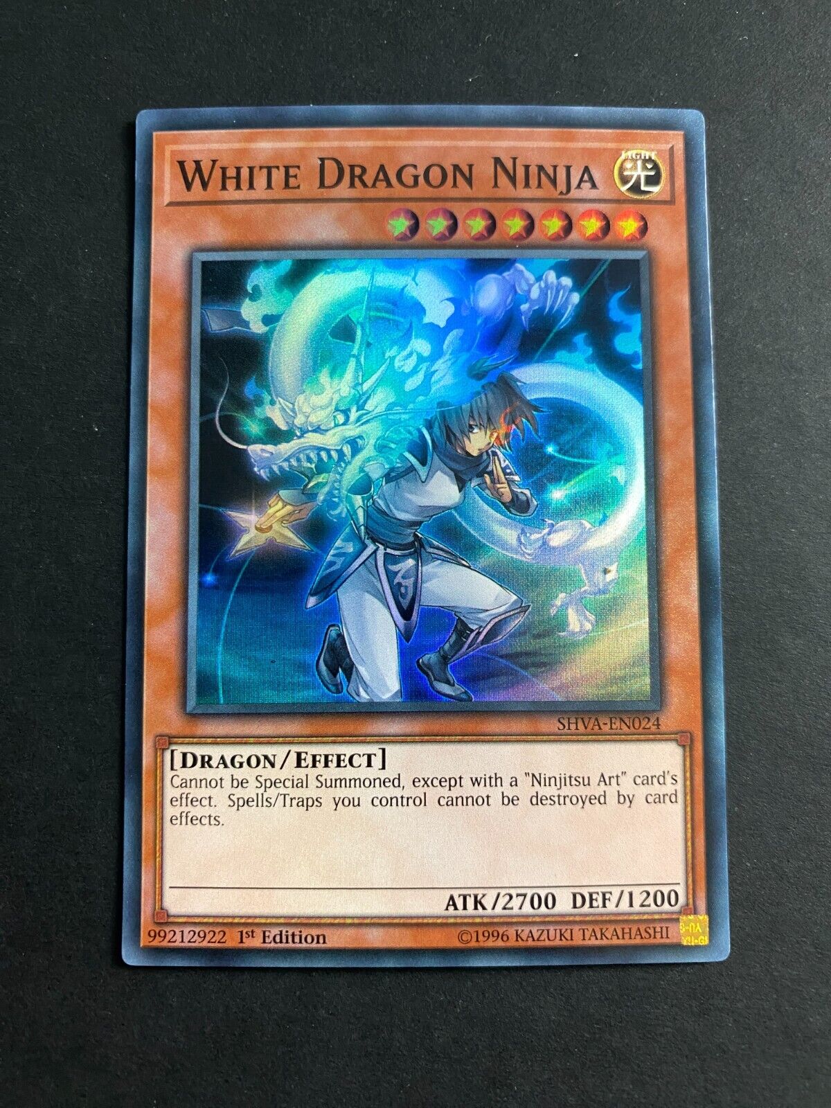 Yugioh White Dragon Ninja SHVA-EN024 Super Rare 1st Edition LP