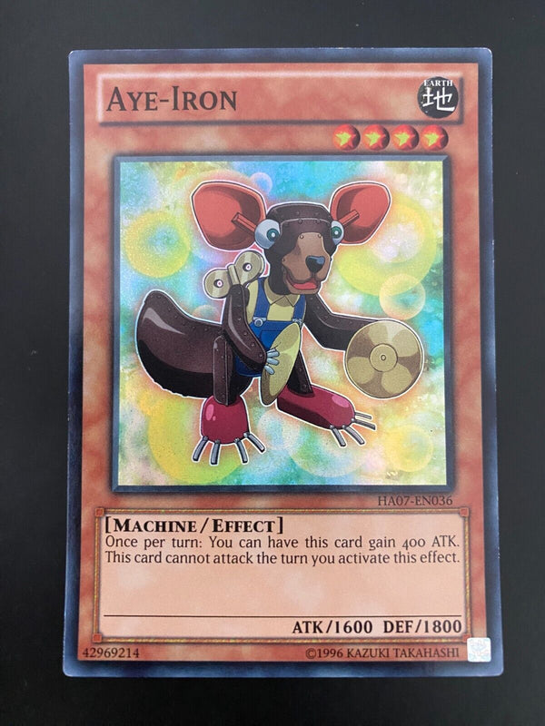 Yugioh Aye-Iron HA07-EN036 Super Rare Unlimited Edition MP