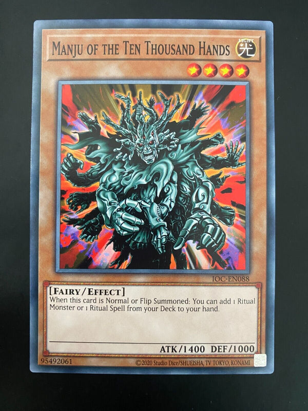 Yugioh Manju of the Ten Thousand Hands IOC-EN088 Common Unlimited Ed NM/MINT