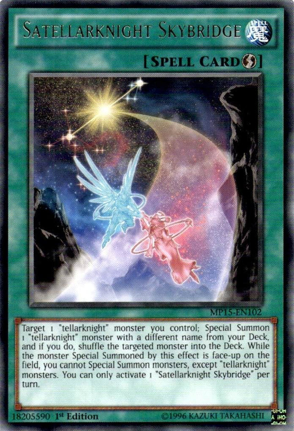 Yugioh Satellarknight Skybridge MP15-EN102 Rare 1st Edition NM