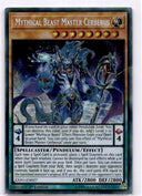 Yugioh Mythical Beast Master Cerberus EXFO-EN027 Secret Very DAMAGED (CREASES)