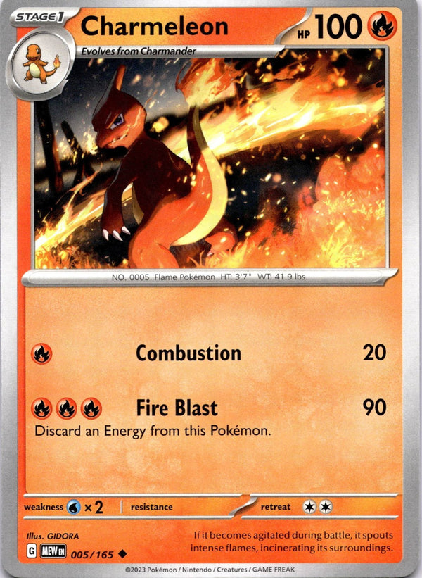 Pokemon Charmeleon 005/165 Pokemon 151 Non Holo NM