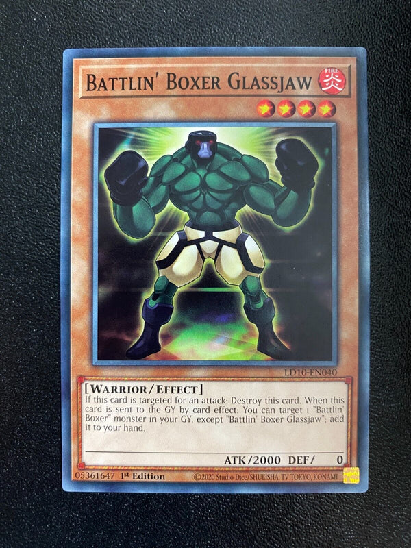 Yugioh Battlin' Boxer Glassjaw LD10-EN040 Common 1st Edition NM