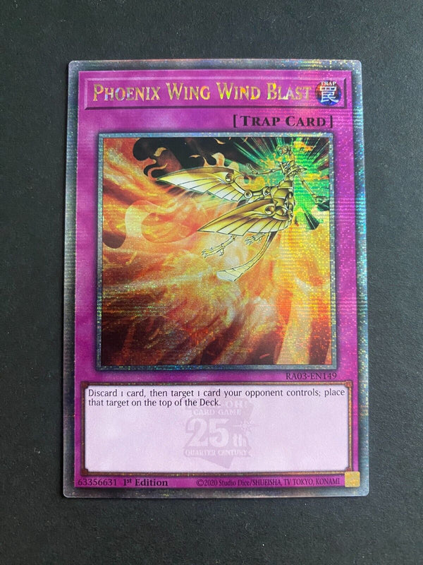 Yugioh Phoenix Wing Wind Blast RA03-EN149 Quarter Century Rare 1st Edition NM