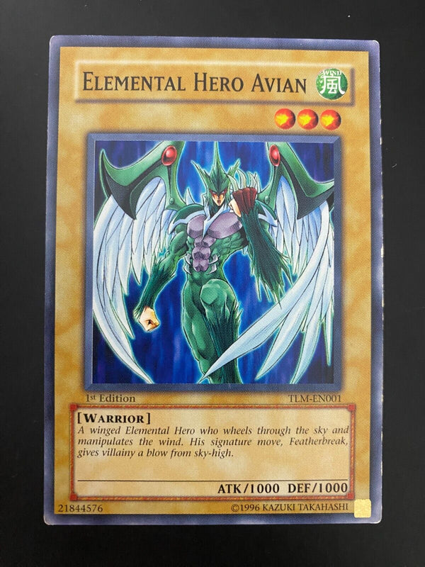 Yugioh Elemental Hero Avian TLM-EN001 Common 1st Edition MP