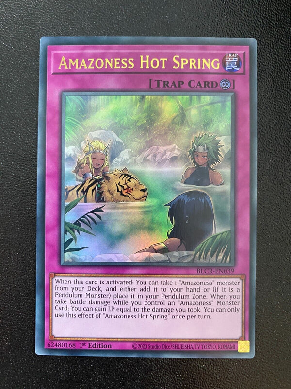 Yugioh Amazoness Hot Spring BLCR-EN039 Ultra Rare 1st Edition VLP/NM