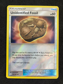 Pokemon Unidentified Fossil 155/181 Team Up Reverse Holo NM