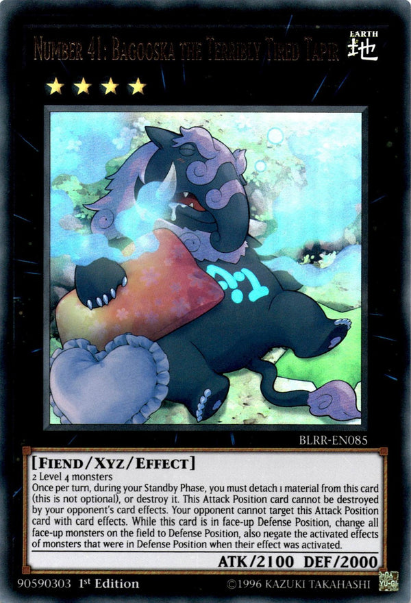 Yugioh Number 41: Bagooska the Terribly Tired Tapir BLRR-EN085 Ultra Rare NM