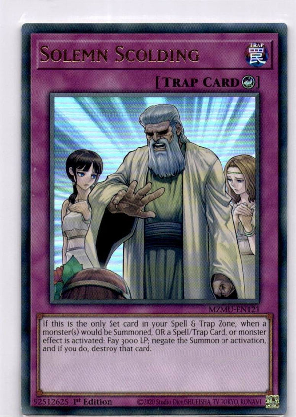 Yugioh Solemn Scolding MZMU-EN121 Ultra Rare 1st Edition NM